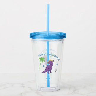 Cute Pachycephalosaurus Acrylic Tumbler