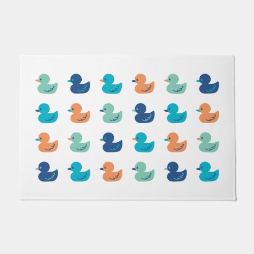 Cute Paddling of Ducks Art Doormat