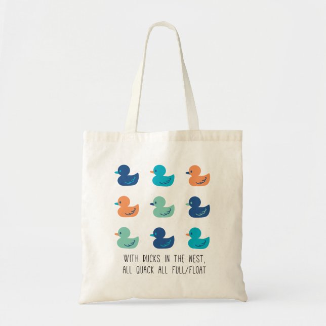 Cute Paddling of Ducks Art II Tote Bag (Front)