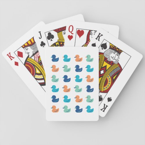 Cute Paddling of Ducks Art Playing Cards