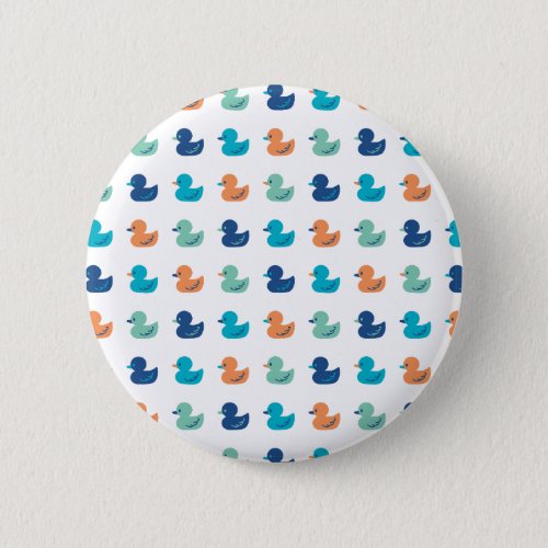 Cute Paddling of Ducks Pattern Button