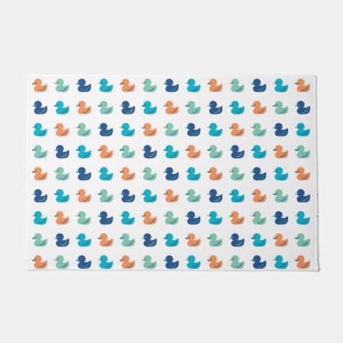 Cute Paddling of Ducks Pattern Doormat