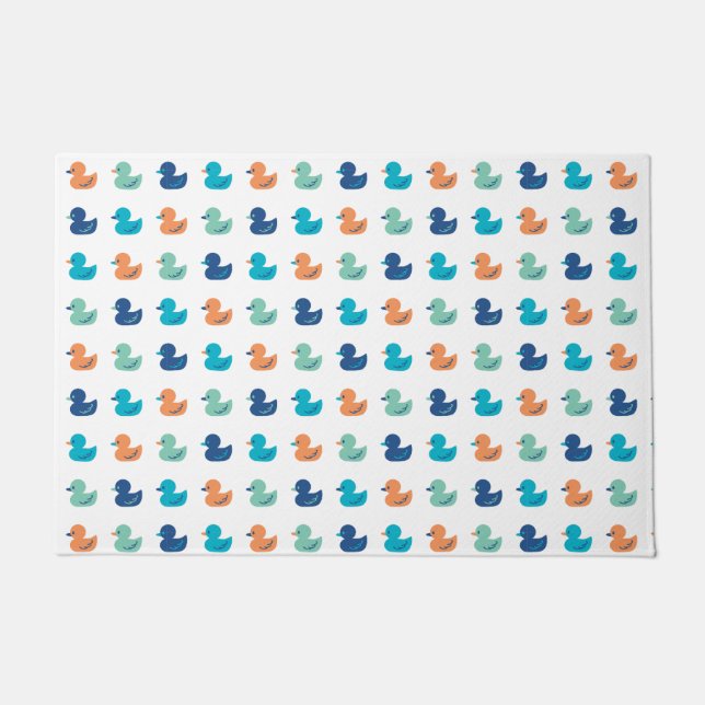 Cute Paddling of Ducks Pattern Doormat (Front)