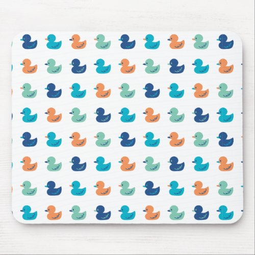 Cute Paddling of Ducks Pattern Mouse Pad