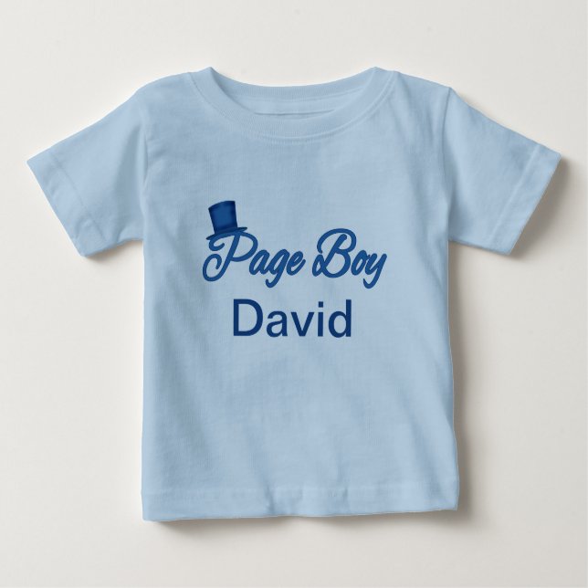 Cute Page Boy Tshirt to Customize (Front)