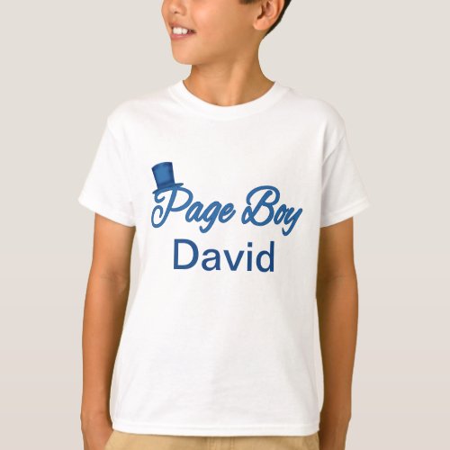 Cute Page Boy Tshirt to Customize