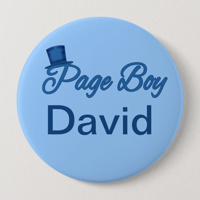 Cute Page Boy Tshirt to Customize Button (Front)