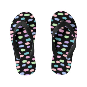 Cute Paint Dabs Multicolor Pattern Kid's Flip Flops