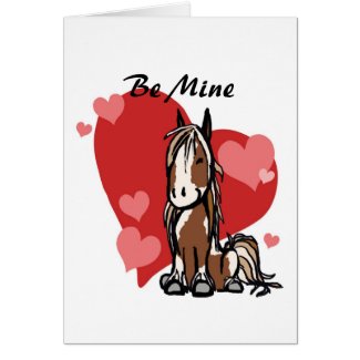 Cute Paint Horse Valentine's Day Card