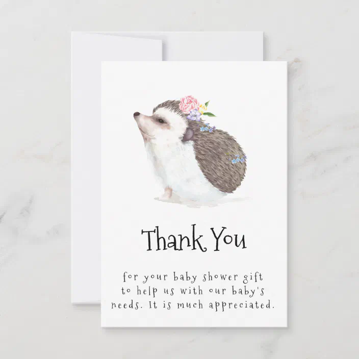 Cute Whimiscal Whimsical Greeting Card Hedgehogs 