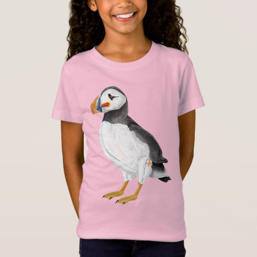 Cute painted puffin T_Shirt