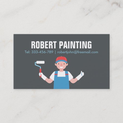 Cute Painter Painting Services Business Card