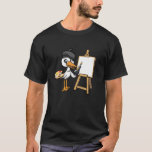 Cute Painter Storks Artisan Painting Drawer T-Shirt<br><div class="desc">Cute Painter Storks Artisan Painting Drawer</div>