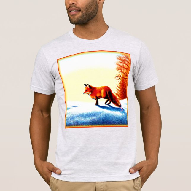 Cute Painting Of a Red Fox. Buy Now T-Shirt (Front)
