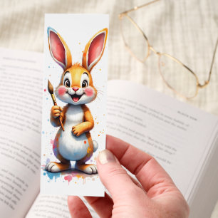 Cute Painting Rabbit Art Bunny Artist Bookmarks