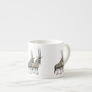 Cute Pair of Cartoon Oryxes Espresso Cup