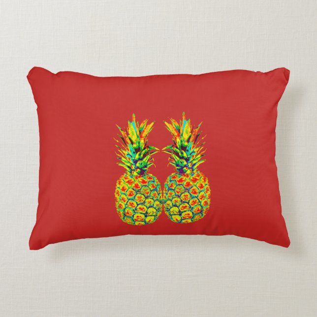 CUTE Pair of Pineapples Accent Pillow (Front)