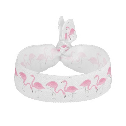 Cute Pair Of Pink Flamingos 2 Illustration Hair Tie