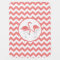 Cute Pair Of Pink Flamingos With Chevron