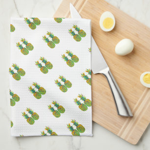 CUTE Pair Pineapple Pattern Kitchen Towel