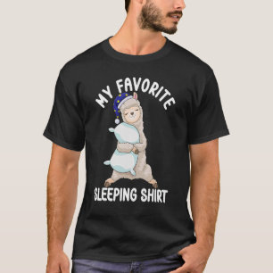 Cute Pajama for Women  Nigh Sleeping Alpaca 2 T-Shirt