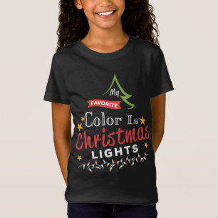 Cute Pajamas Christmas My Favorite Color Is Christ T-Shirt