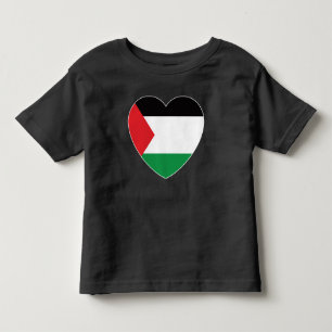 cute palestine flag heart graphic design toddler t-shirt