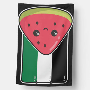 Cute Palestine flag with watermelon-Free Palestin