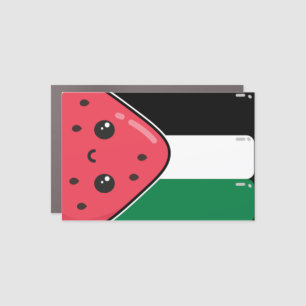 Cute Palestine flag with watermelon-Free Palestin  Car Magnet