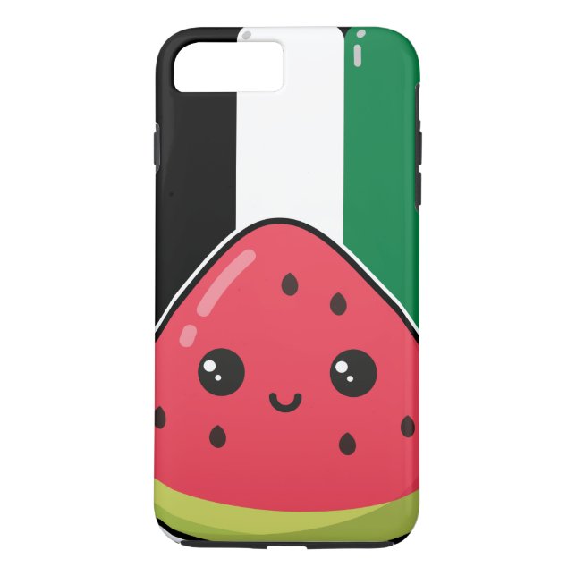 Cute Palestine flag with watermelon-Free Palestin  Case-Mate iPhone Case (Back)