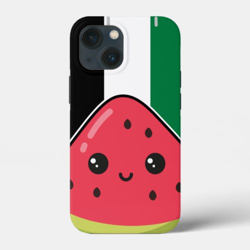 Cute Palestine flag with watermelon_Free Palestin  iPhone 13 Mini Case