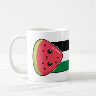 Cute Palestine flag with watermelon-Free Palestin Coffee Mug
