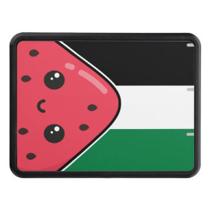 Cute Palestine flag with watermelon-Free Palestin Hitch Cover