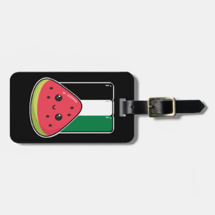 Cute Palestine flag with watermelon-Free Palestin Luggage Tag