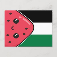 Cute Palestine flag with watermelon-Free Palestin