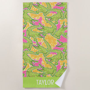 Cute Palm Beach Alligators Towel