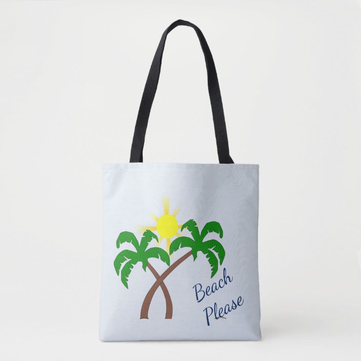 palm tree tote bag