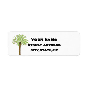 Cute Palm Tree Label