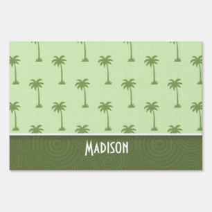 Cute Palm Tree Pattern Sign
