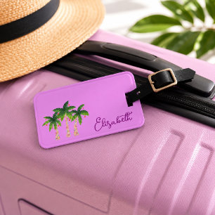 Cute Palm Trees Luggage Tag