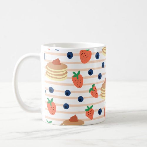 Cute Pancakes and Berries Coffee Mug