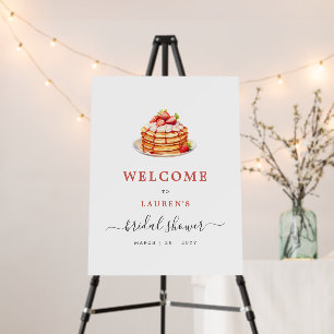 Cute Pancakes & Berries Bridal Shower Welcome Foam Board