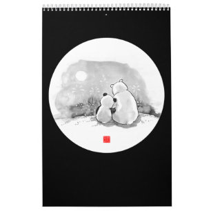 Cute Panda And Polar Bear Animal Lover Calendar