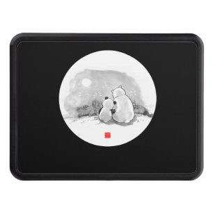 Cute Panda And Polar Bear Animal Lover Hitch Cover