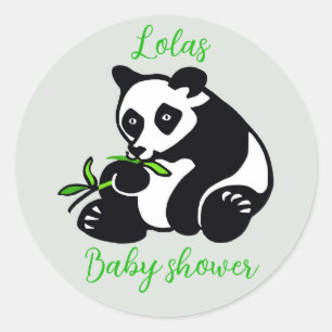  Cute PANDA - Animal - baby shower - Perdsonalize Classic Round Sticker