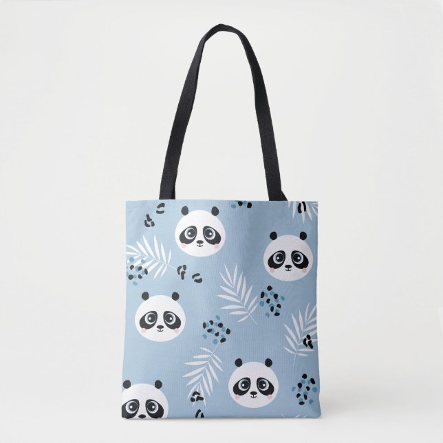 Cute Panda Animal Print Tote Bag (Front)
