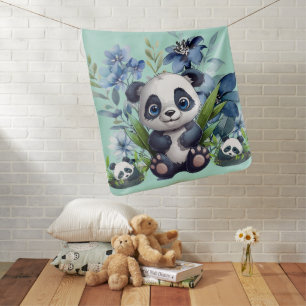 Cute Panda Baby Blanket