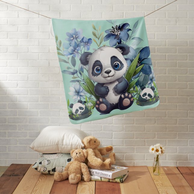 Cute Panda Baby Blanket (In Situ)