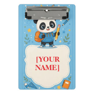 Cute Panda Back to School Mini Clipboard