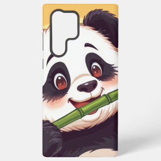 Cute Panda Bamboo Case – Playful Samsung Cover